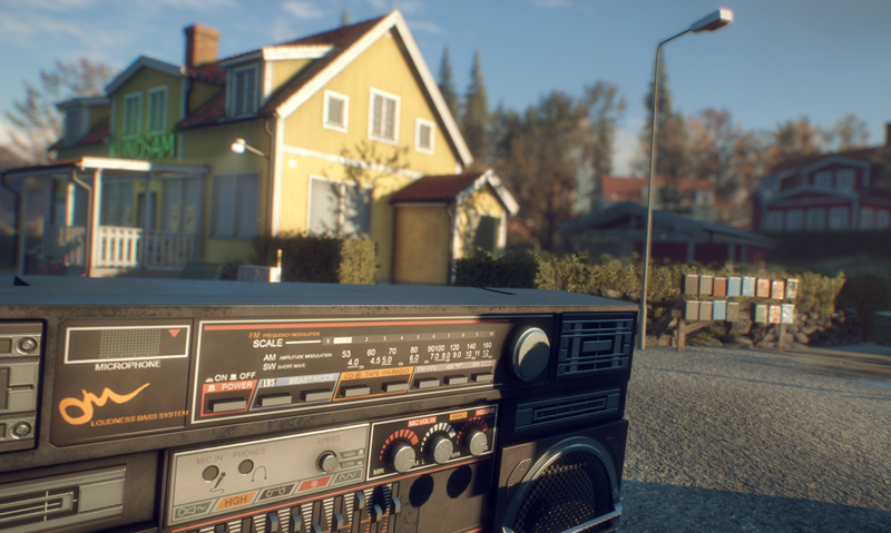 This is not the best shot for showing the humans vs/ robots shooter action in Generation Zero, but it is a shot that I requested from the studio because I thought it’d be fun to show everyone what it looks like to wield a boom box in a first-person shooter. You can drop it in-world as it plays music to distract enemies. See more action-packed shots here.